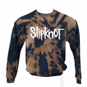 SLIPKNOT Acid Washed, Distressed Rock Band Punk Pullover Crewneck, Sweatshirt
